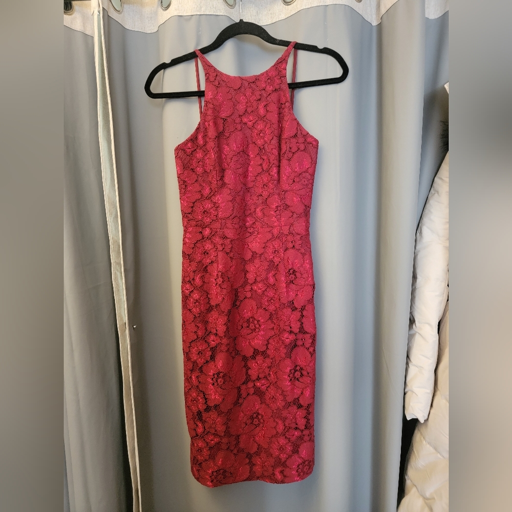 Red laced dress